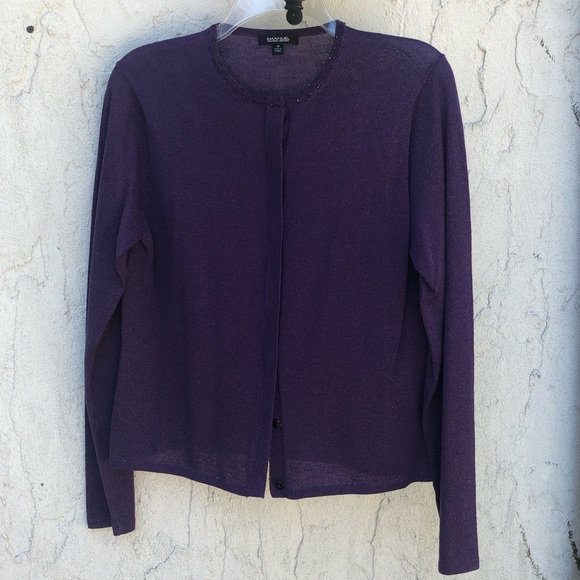 Shimmery purple sweater with matching camisole - Picture 2 of 3